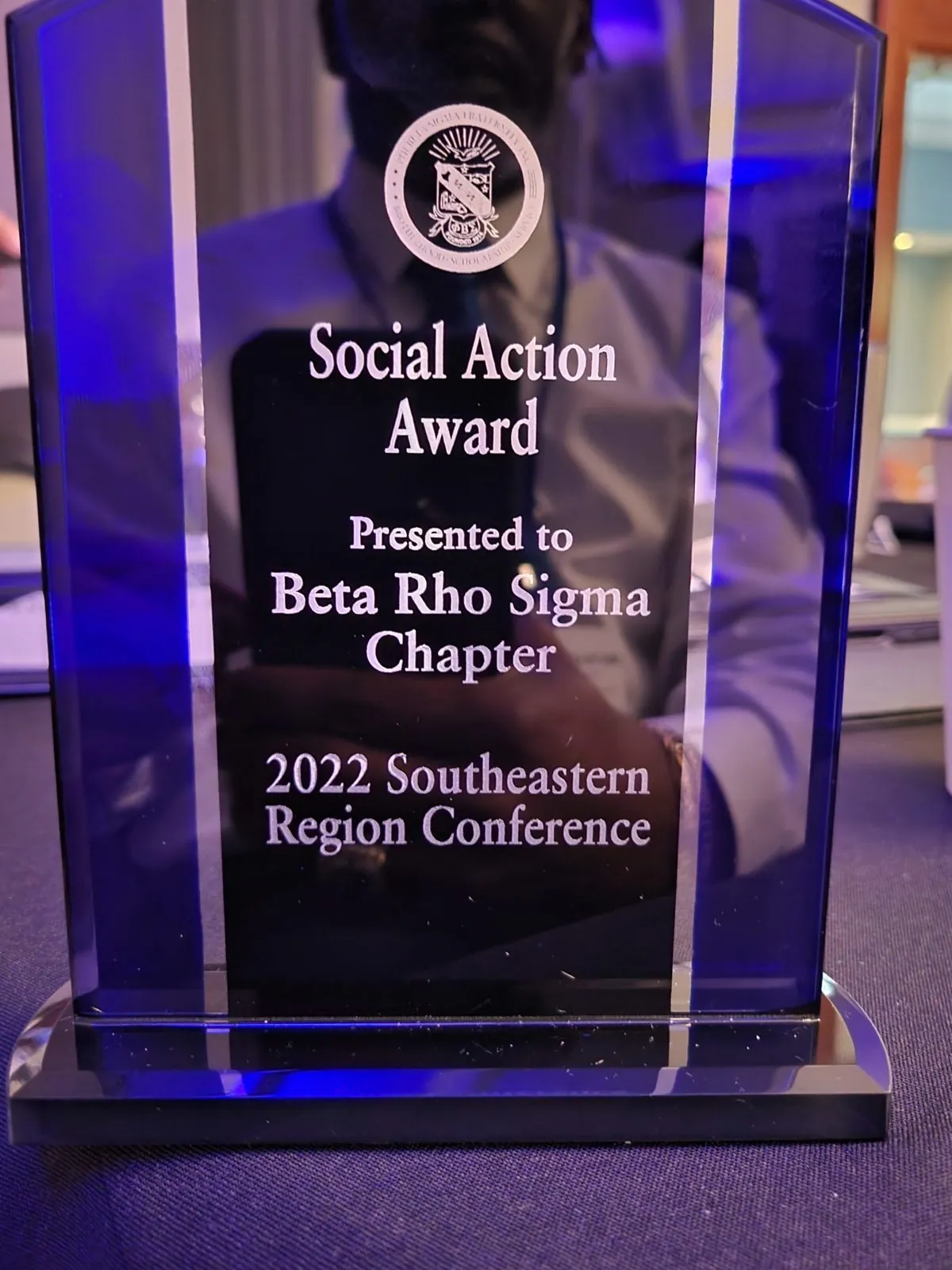 Award presented to the Beta Rho Sigma Chapter at the 2022 Southeastern Region Conference