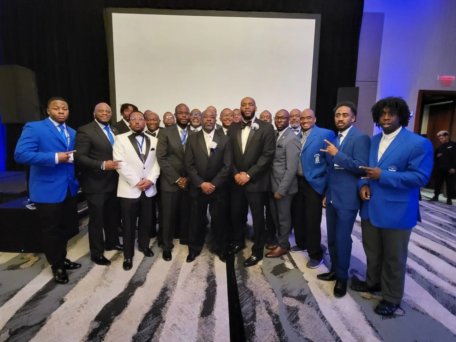 Brothers in formal attire at a chapter gala