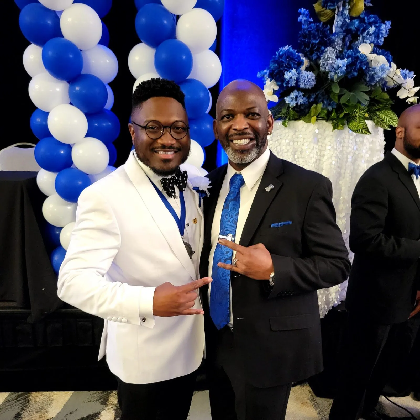 A brother celebrating at a chapter gala